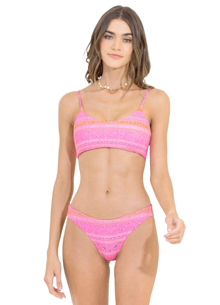 Maaji Ornate Borders Ceci Sporty Bralette Bikini Top-Maaji-4 WAY WEAR,_tab_sizechartswim,BIKINI TOP,BRALETTE,LG,LUCKY ME,MD,Pink,ROLL THE DICE,SM,SPORTY,SPORTY BRALETTE,SUMMER 2022,SWIMWEAR,WOMENS,WOMENS SWIMWEAR TOP 88% RECYCLED POLYAMIDE 12% SPANDEX KNIT,XL,XS,XXL,XXXL