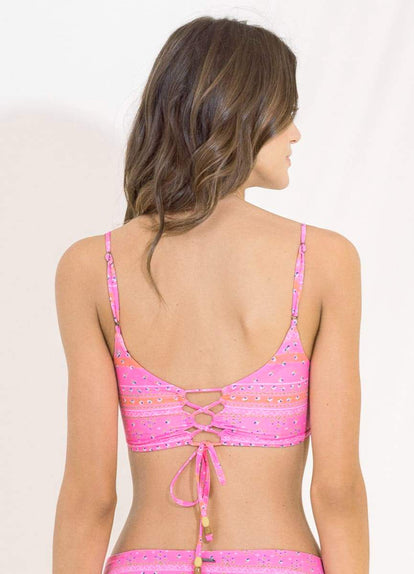 Thumbnail - Maaji Ornate Borders Ceci Sporty Bralette Bikini Top-Maaji-4 WAY WEAR,_tab_sizechartswim,BIKINI TOP,BRALETTE,LG,LUCKY ME,MD,Pink,ROLL THE DICE,SM,SPORTY,SPORTY BRALETTE,SUMMER 2022,SWIMWEAR,WOMENS,WOMENS SWIMWEAR TOP 88% RECYCLED POLYAMIDE 12% SPANDEX KNIT,XL,XS,XXL,XXXL - 8