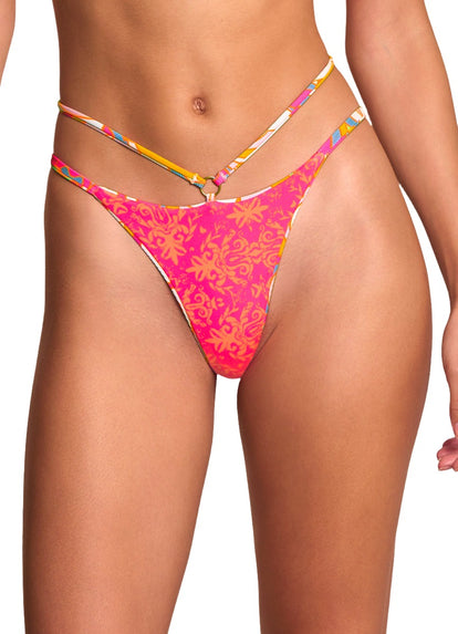 Maaji Bellini BnB Single Strap Bikini Bottom - XS / Multicolor / Cheeky Cut