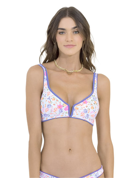  Maaji Periwinkle Victory V Wire Bralette Bikini Top