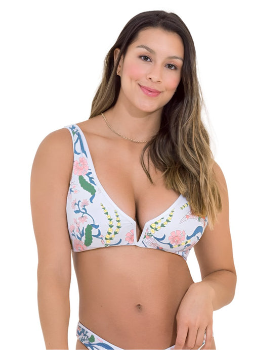 Hover image -  Maaji White Cotton Victory Bralette D Cup Bikini Top-Maaji-_tab_sizechartswim,BIKINI TOP,BRALETTE,D CUP,D CUP BRALETTE,L-XL/D,LUCKY ME,OCEAN OH CHARM,REVERSIBLE,S-M/D,SUMMER 2022,SWIMWEAR,White,WOMENS,WOMENS SWIMWEAR TOP 88% RECYCLED POLYAMIDE 12% SPANDEX KNIT