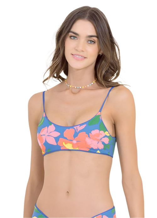 Hover image -  Maaji Maya Blue Lanai Sporty Bralette Bikini Top-Maaji-_tab_sizechartswim,BIKINI TOP,Blue,BRALETTE,LG,LUCKY ME,MD,OCEAN OH CHARM,REVERSIBLE,SM,SPORTY,SPORTY BRALETTE,SUMMER 2022,SWIMWEAR,WOMENS,WOMENS SWIMWEAR TOP 78% POLYAMIDE 22% SPANDEX KNIT,XL,XS,XXL,XXXL