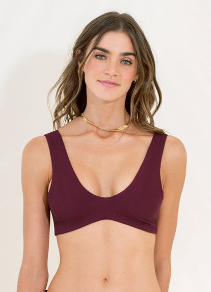 Thumbnail - Maaji Pinot Red Banana Sporty Bralette Bikini Top - 5