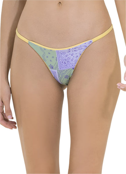  Maaji Saturn Yellow Micro Mini Single Strap Bikini Bottom