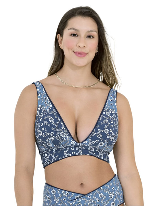 Hover image -  Maaji Blue Spruce Paradise D Cup Triangle Bikini Top