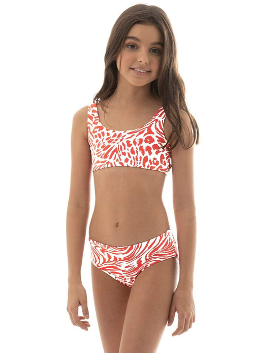 Main image -  Maaji Begonia Jungle Lava Girls Bikini Set-Maaji-02,04,06,08,10,12,14,16,_tab_sizechartgirls,BIKINI SET,GIRLS,GIRLS BIKINI SET,GIRLS SWIMWEAR,GIRLS SWIMWEAR TWO PIECE 92% POLYAMIDE 8% SPANDEX KNIT,KIDS,MatchOutfit,Red,REVERSIBLE,SPRING 2022,TROPI-COOL POOL