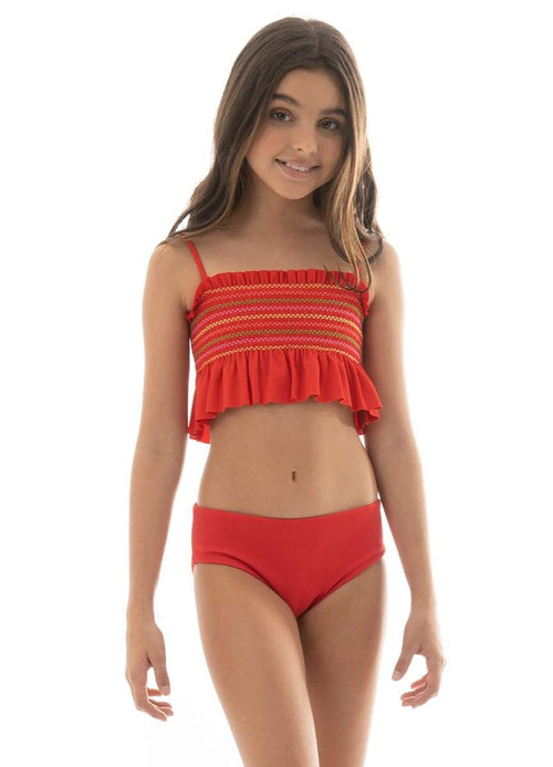 Main image -  Maaji Red Camelia Fiesta Girls Bikini Set-Maaji-02,04,06,08,10,12,14,16,_tab_sizechartgirls,BIKINI SET,GIRLS,GIRLS BIKINI SET,GIRLS SWIMWEAR,GIRLS SWIMWEAR TWO PIECE 84% POLYAMIDE 16% SPANDEX KNIT,KIDS,Red,REVERSIBLE,SPRING 2022,TROPI-COOL POOL