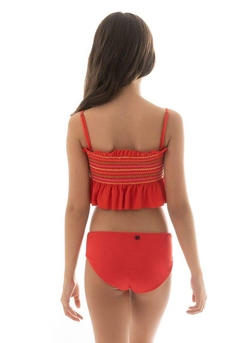 Hover image -  Maaji Red Camelia Fiesta Girls Bikini Set-Maaji-02,04,06,08,10,12,14,16,_tab_sizechartgirls,BIKINI SET,GIRLS,GIRLS BIKINI SET,GIRLS SWIMWEAR,GIRLS SWIMWEAR TWO PIECE 84% POLYAMIDE 16% SPANDEX KNIT,KIDS,Red,REVERSIBLE,SPRING 2022,TROPI-COOL POOL