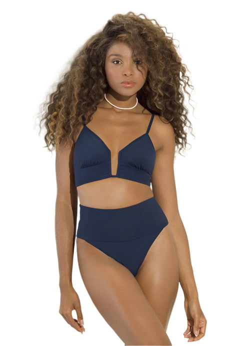 Main image -  Maaji Deep Ocean Unique Long Line Triangle Bikini Top