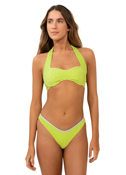 Thumbnail - Maaji Mellow Green Mara Halter Bralette Bikini Top - 1