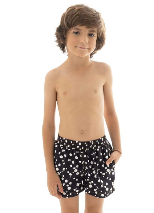 Main image -  Maaji Disty Daisy Little Sailor Boys Trunks-Maaji-12-14,16-18,2-3,4-6,8-10,_tab_sizechartboys,Black,BOYS,BOYS TRUNKS,BOYS TRUNKS 100% POLYESTER WOVEN,CARDAMOM SPRITZER,KIDS,MatchOutfit,SPRING 2022,TRUNKS